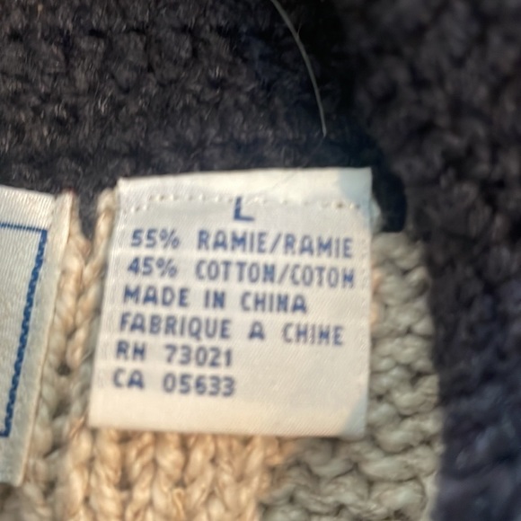 Vintage Belle Pointe Vest Women's LargeTan & Black Embroidered Knit - Picture 7 of 7